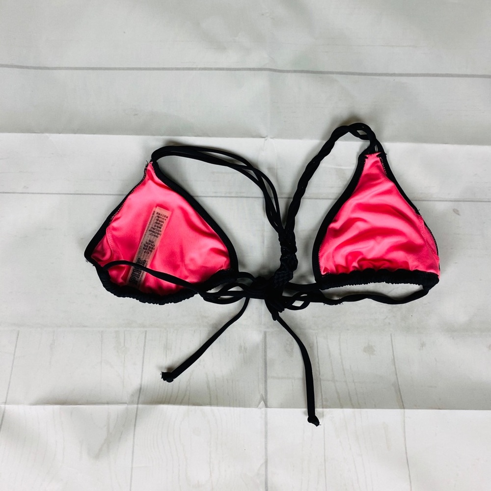 Victoria's Secret Pink Black Bikini Top S - Picture 4 of 7